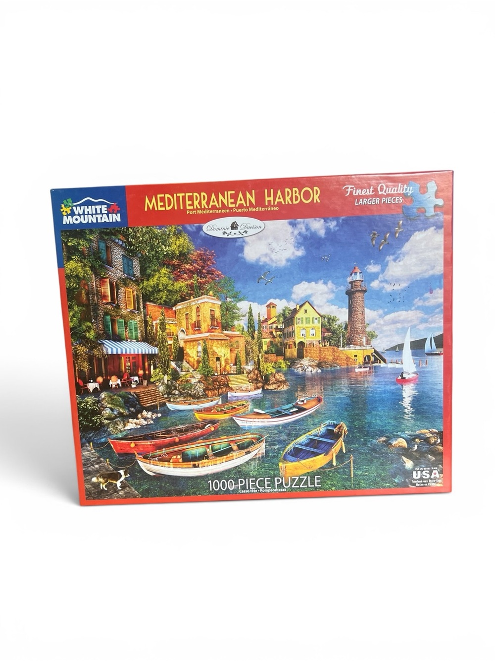White Mountain Mediterranean Harbor by Dominic Davidson 1000 Piece Puzzle